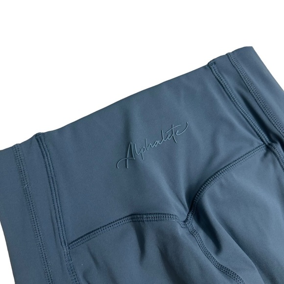 Alphalete Leggings Turquoise Blue Gray Full Length Gym Workout Size Extra Small - Picture 5 of 5